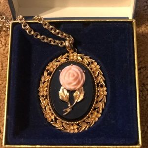 *SOLD* Rose Cameo Necklace